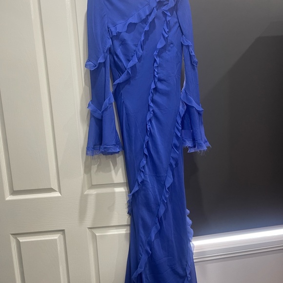 MAXI BLUE ASOS DRESS SIZE 8AU - Picture 2 of 7